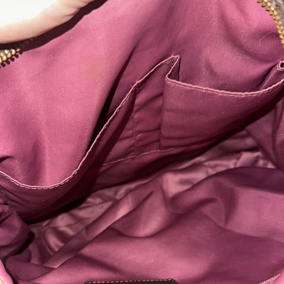 Coach Dark Brown Leather Shoulder Bag nice size gold accents cute - Picture 12 of 14